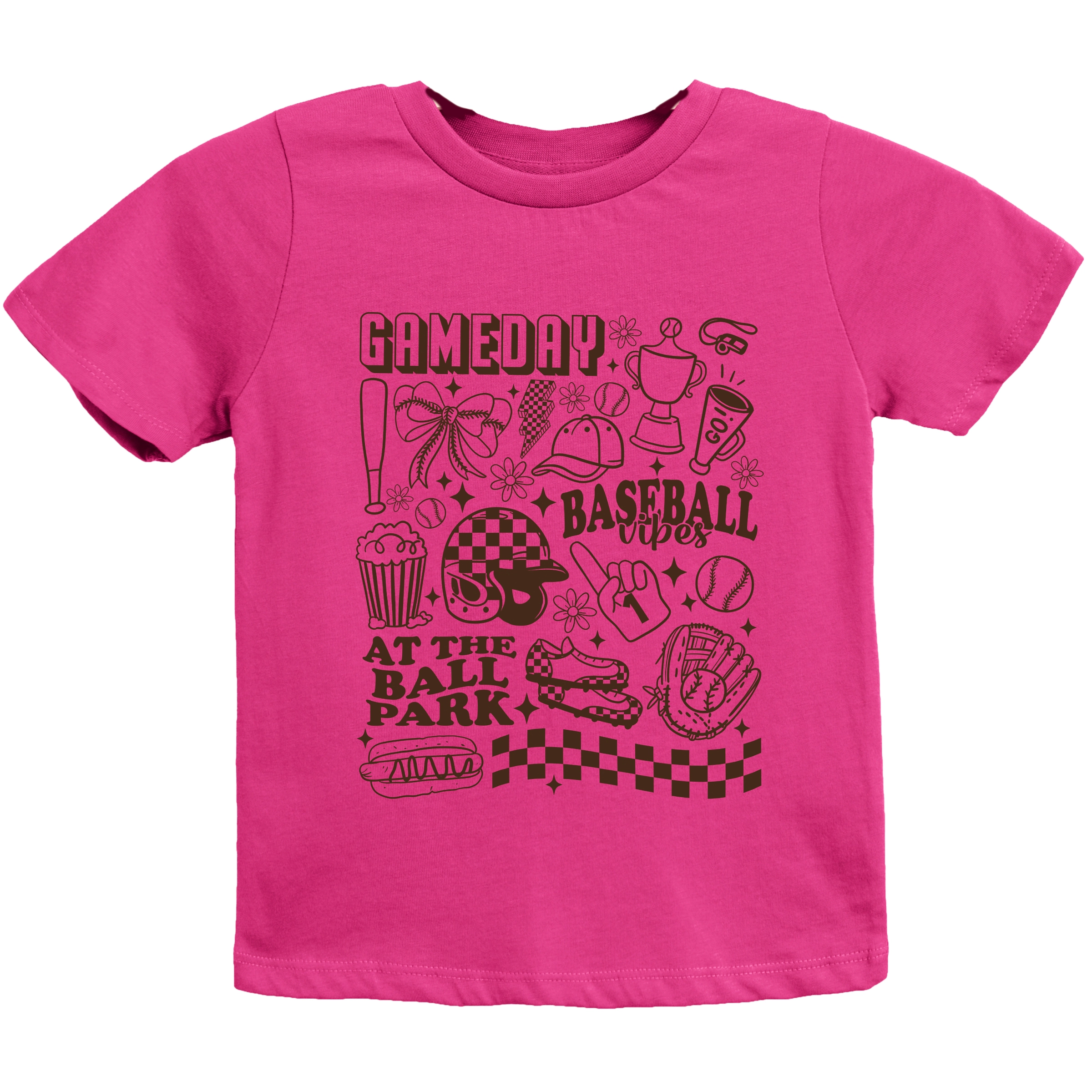 The Juniper Shop - Gameday Baseball Vibes Collage Youth Short Sleeve Graphic T-Shirt