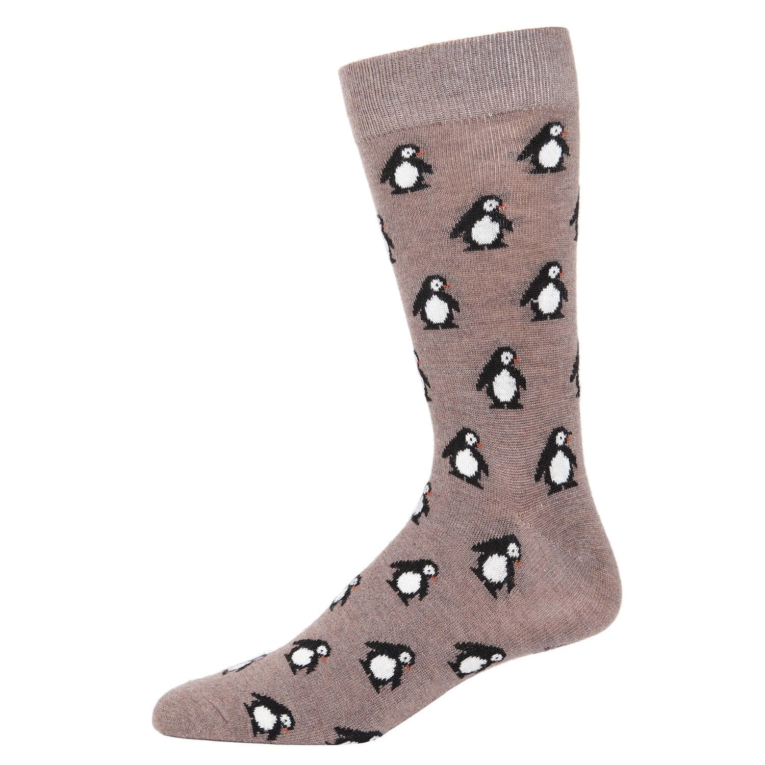 MeMoi Men's Penguins Luxuriously Soft Cashmere Crew Socks