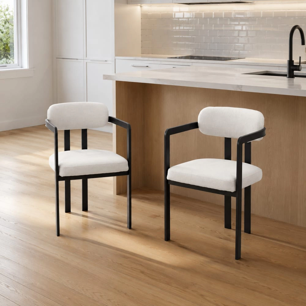 GOODSILO Upholstered Fabric Dining Side Chair