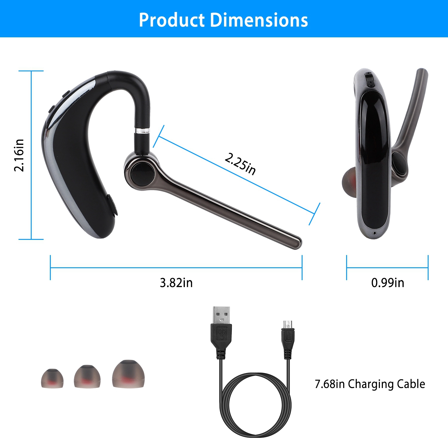 GBruno Wireless V5.0 Rotatable Business Earpiece