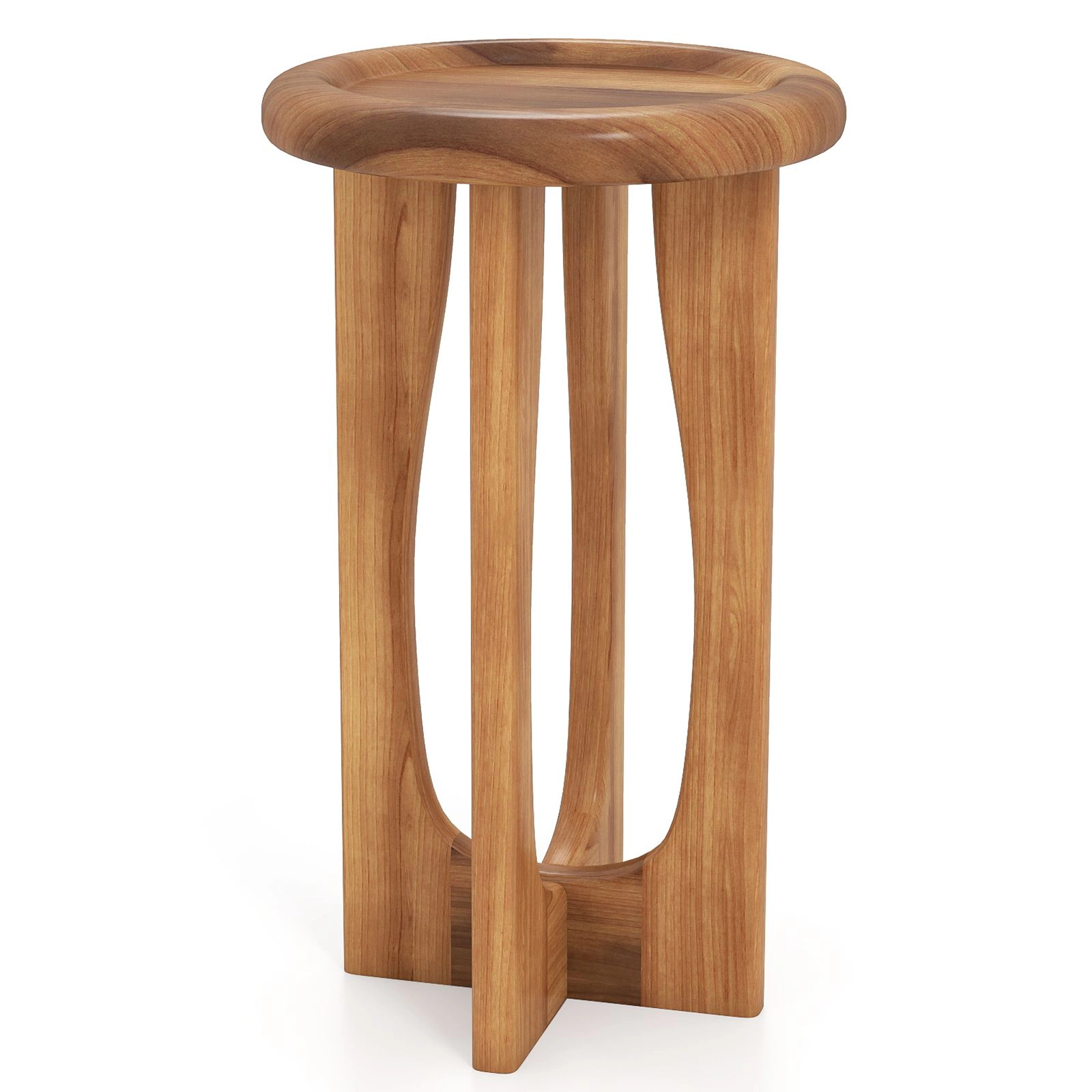 SlickBlue Outdoor Mahogany Side Table with 110 lb Weight Capacity