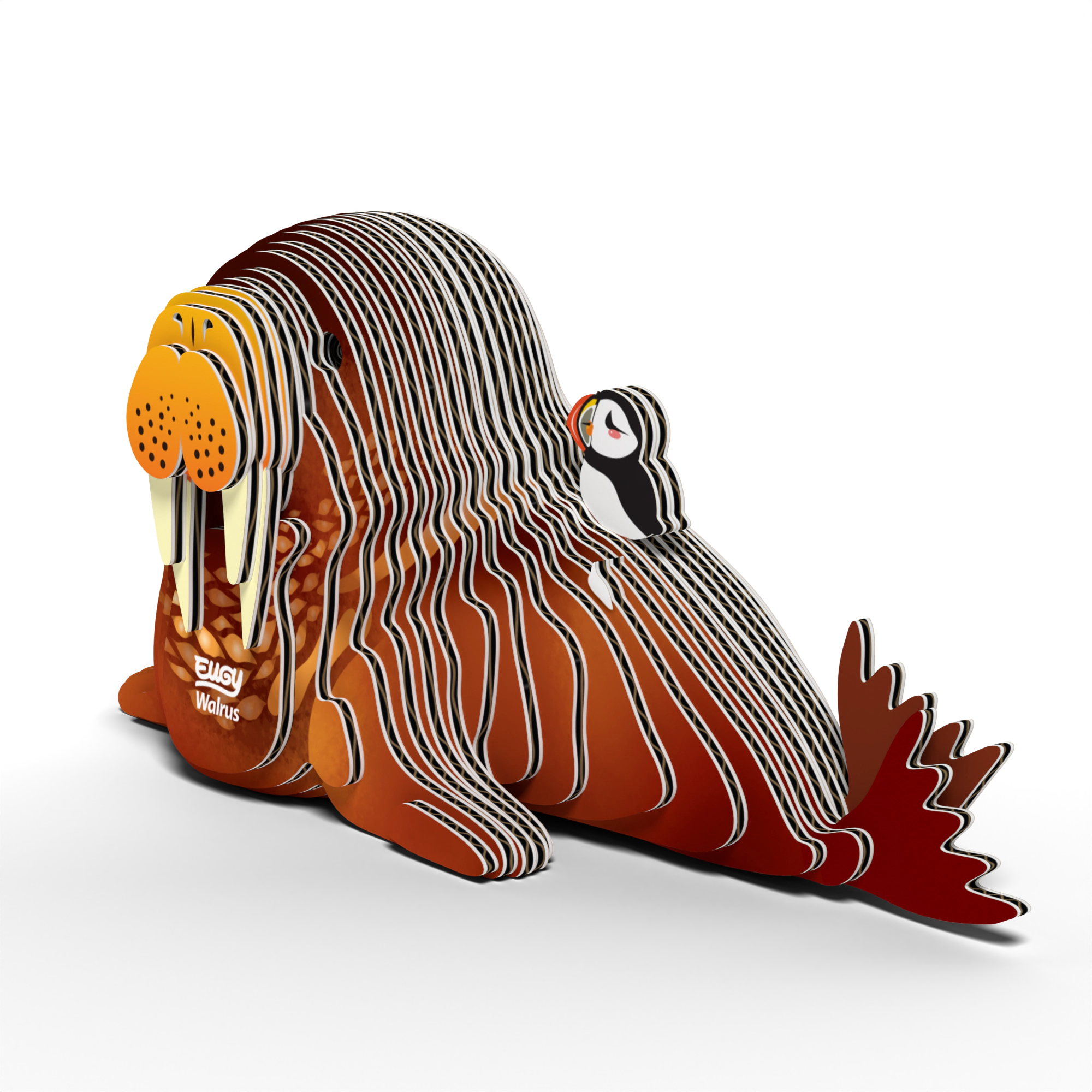 EUGY Walrus 3D Puzzle - contains 28 puzzle pieces