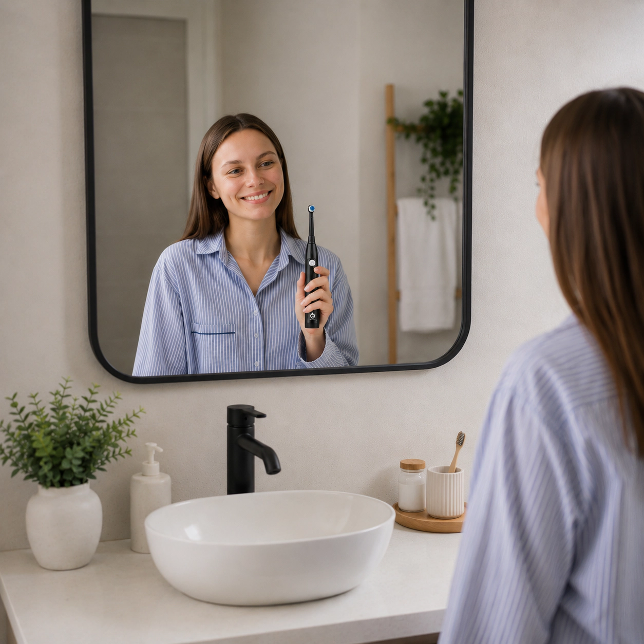 Pursonic Unisex Rechargeable Electric Toothbrush with Rotary Sonic Cleaning Technology, 3 Brush Heads & USB Charging