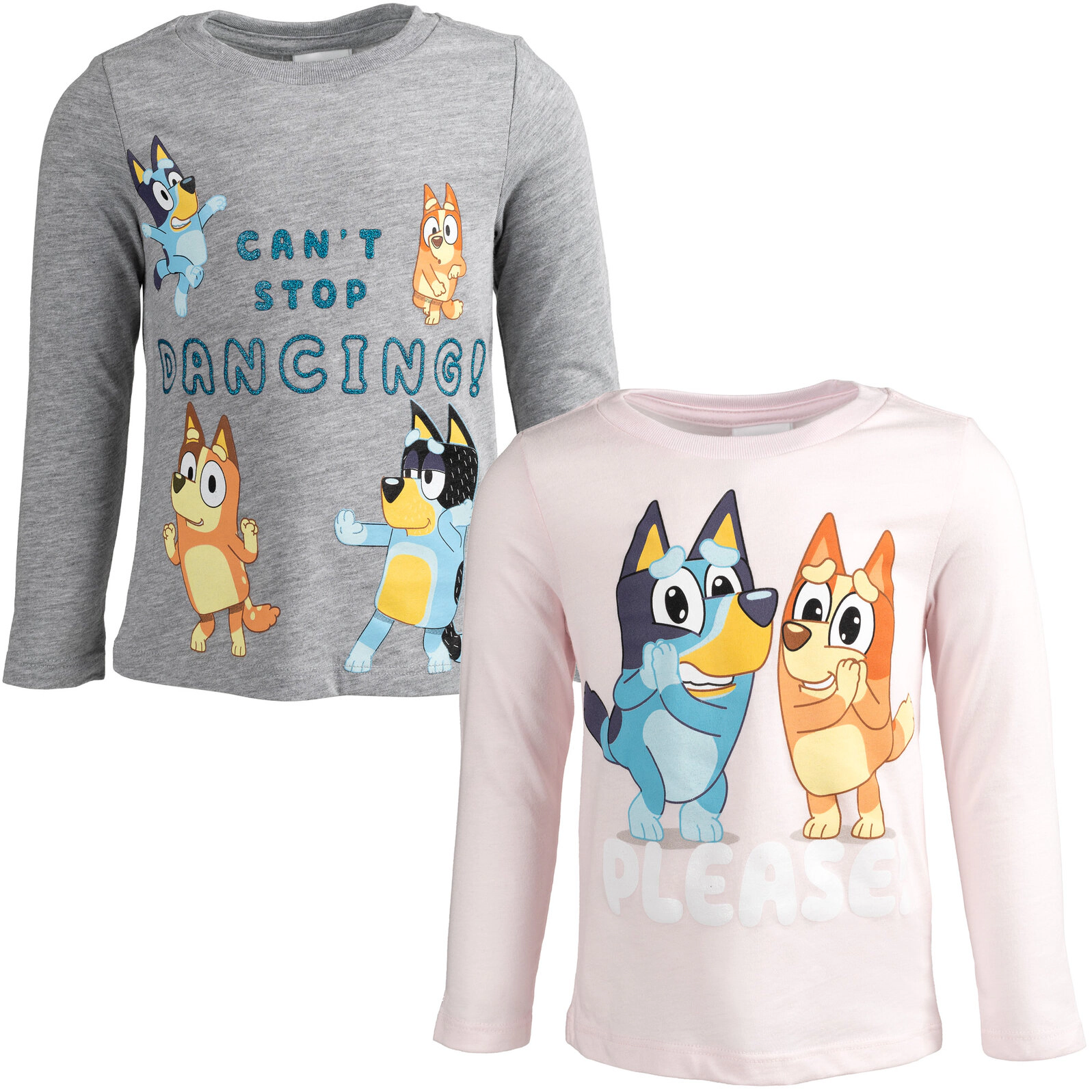 Bluey Girls' 2-Pack Long Sleeve Tees