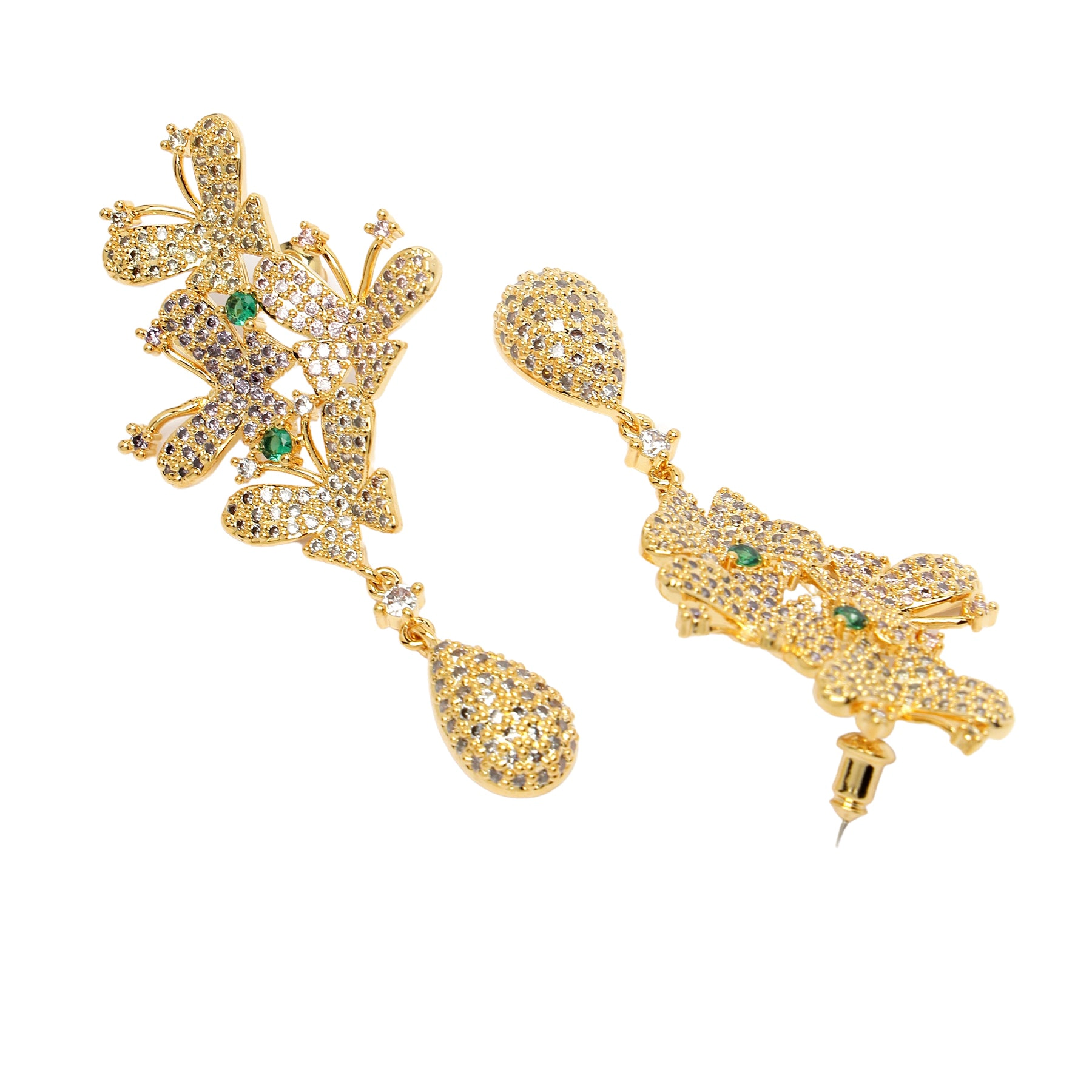 AGP PARIS Womens Diva Collection Butterfly Drop Earrings