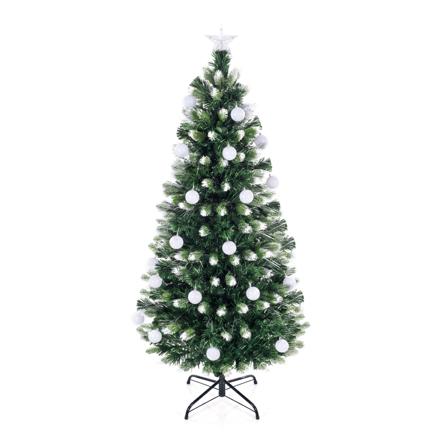 LJG 5 FT Pre-Lit Artificial Christmas Tree with Dazzling Optical Fibers