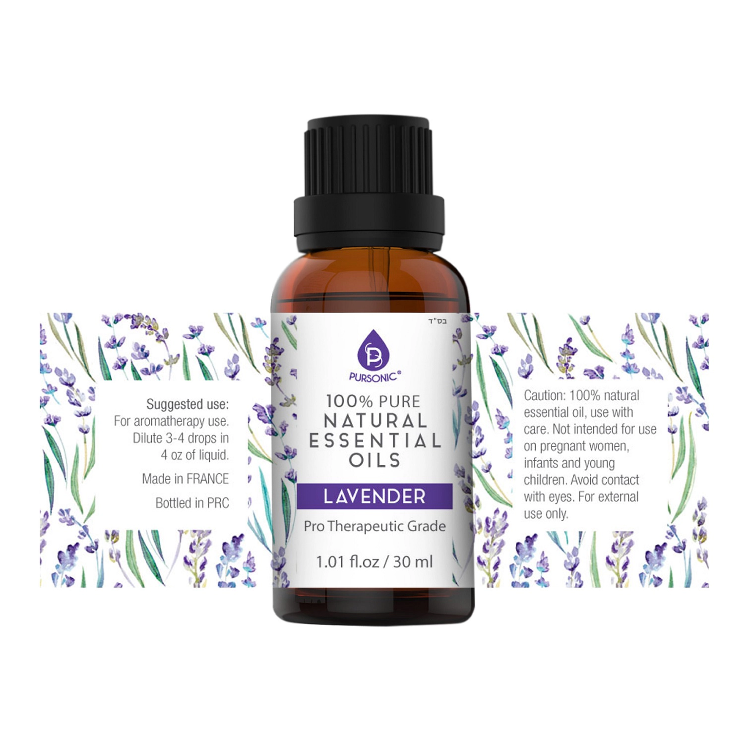 Pursonic Unisex 100% Pure & Natural Lavender Essential Oil – Aromatherapy Relaxation Oil