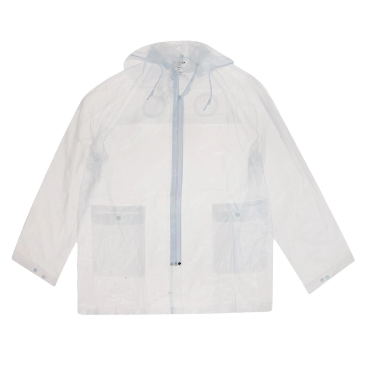 CTM Adult Reusable Clear Rain Jacket with Hood