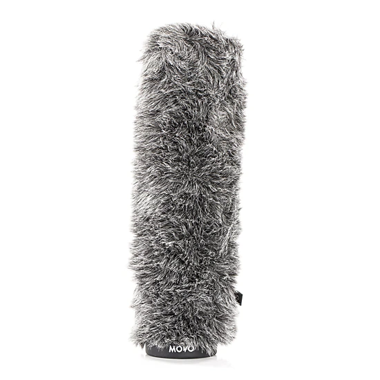 Movo WS-G270 Furry Rigid Windscreen for Microphones 18-23mm in Diameter and up to 10.6" (27cm) Long - Dark Gray