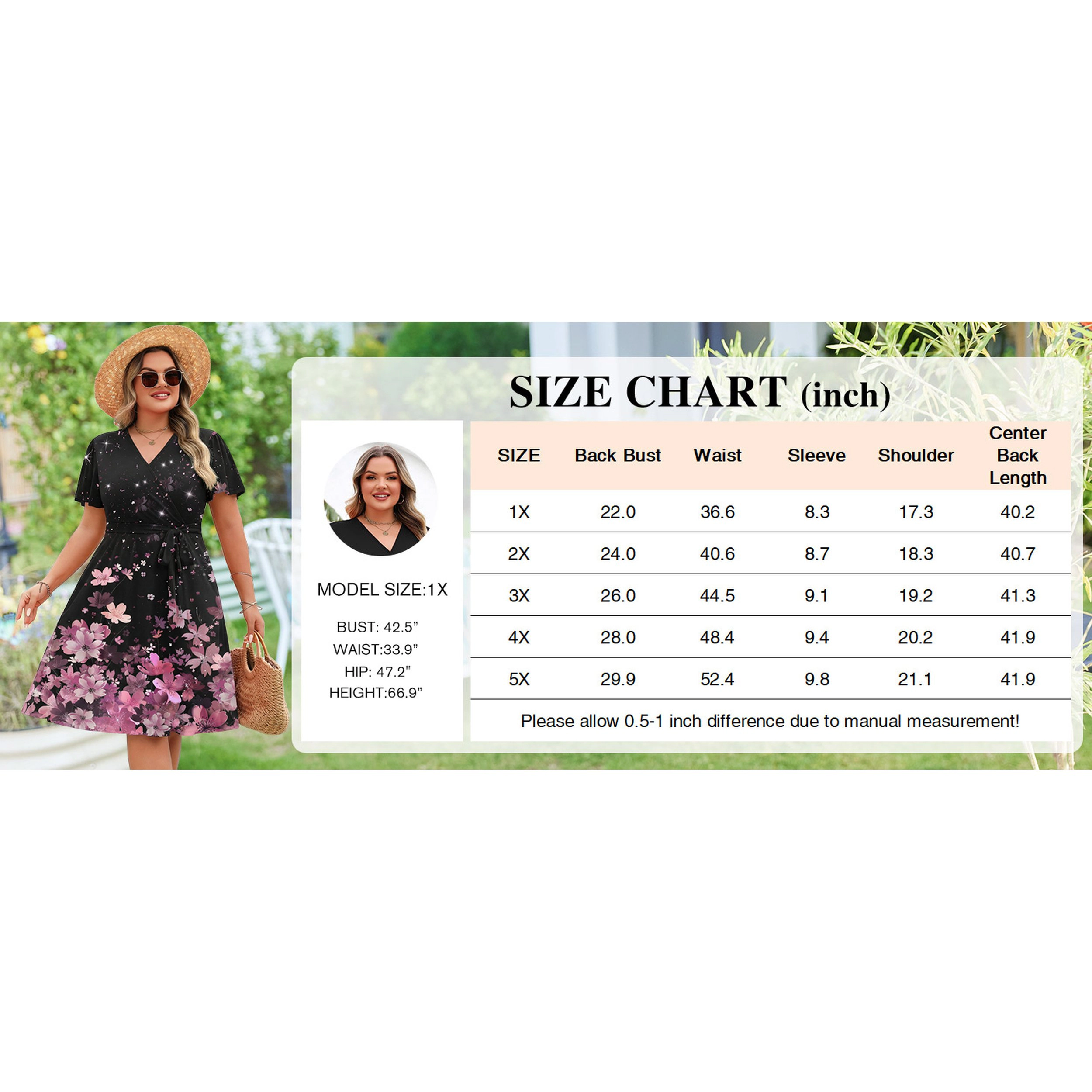 Zeagoo Women's V Neck Short Sleeve Wrap Dress