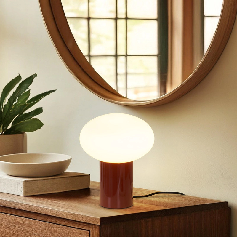 Brightech Ivy Glass Wood Desk Lamp