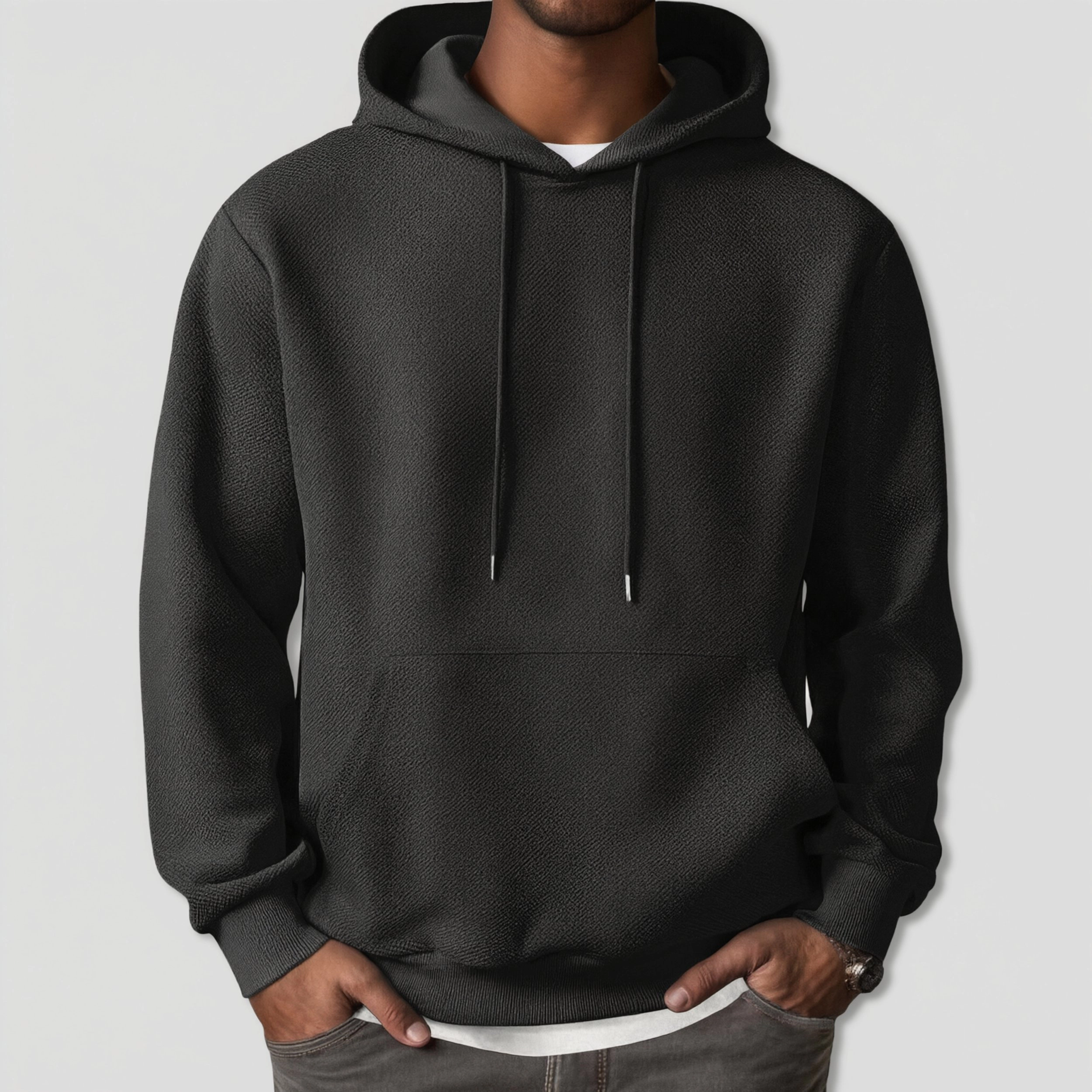 COOFANDY Men's Regular Fit Textured Pullover Hoodie