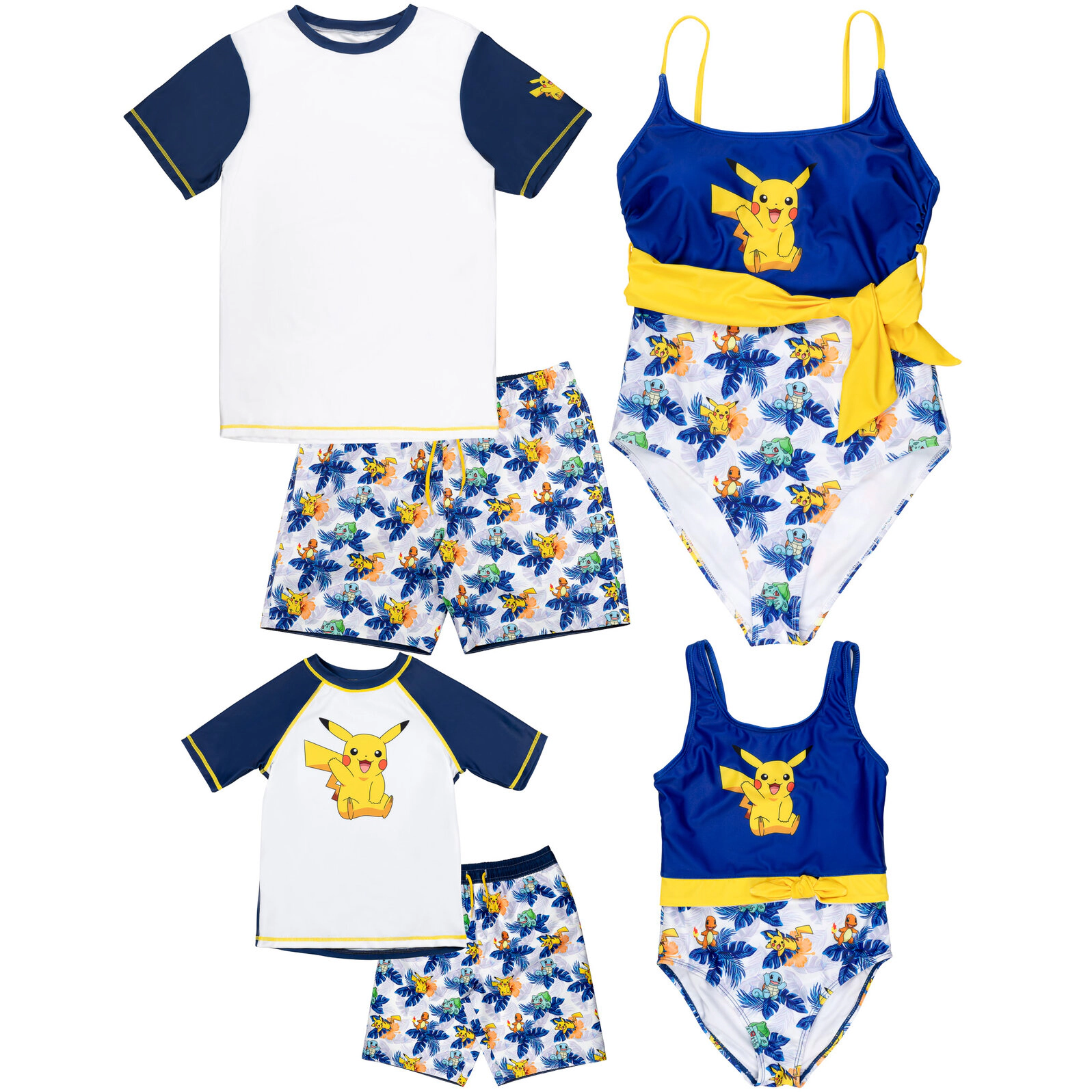 Pokemon Girls' Sleeveless UPF 50+ One Piece Bathing Suit