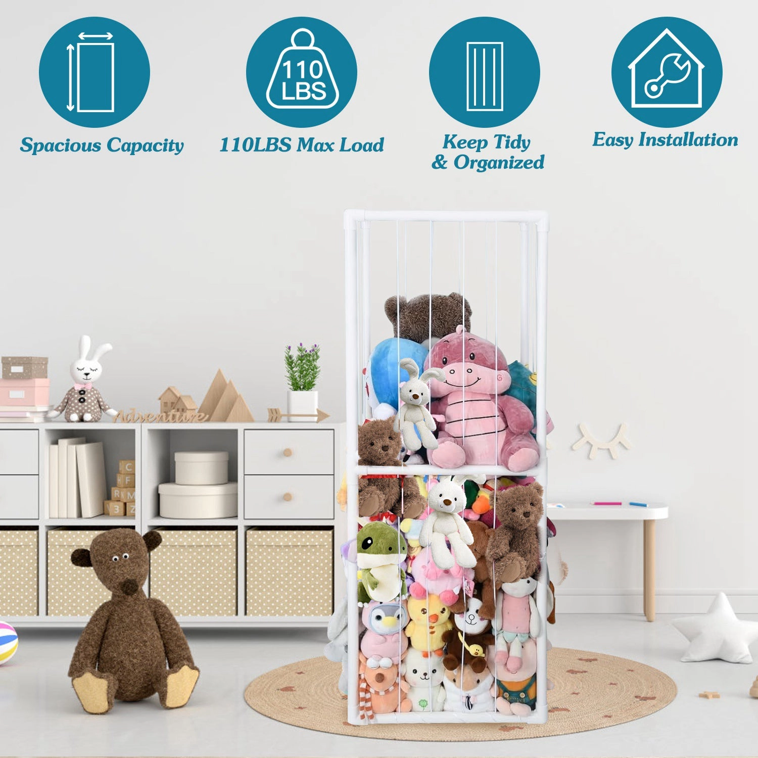 GBruno Standing Plush Toy Storage Organizer