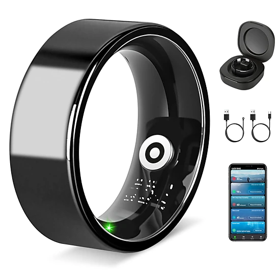 IMounTEK Unisex Titanium Steel Smart Ring Health Tracker