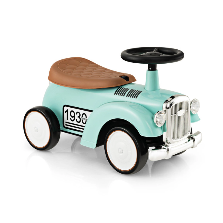 Hivvago Kids Sit to Stand Vehicle with Working Steering Wheel and Under Seat Storage
