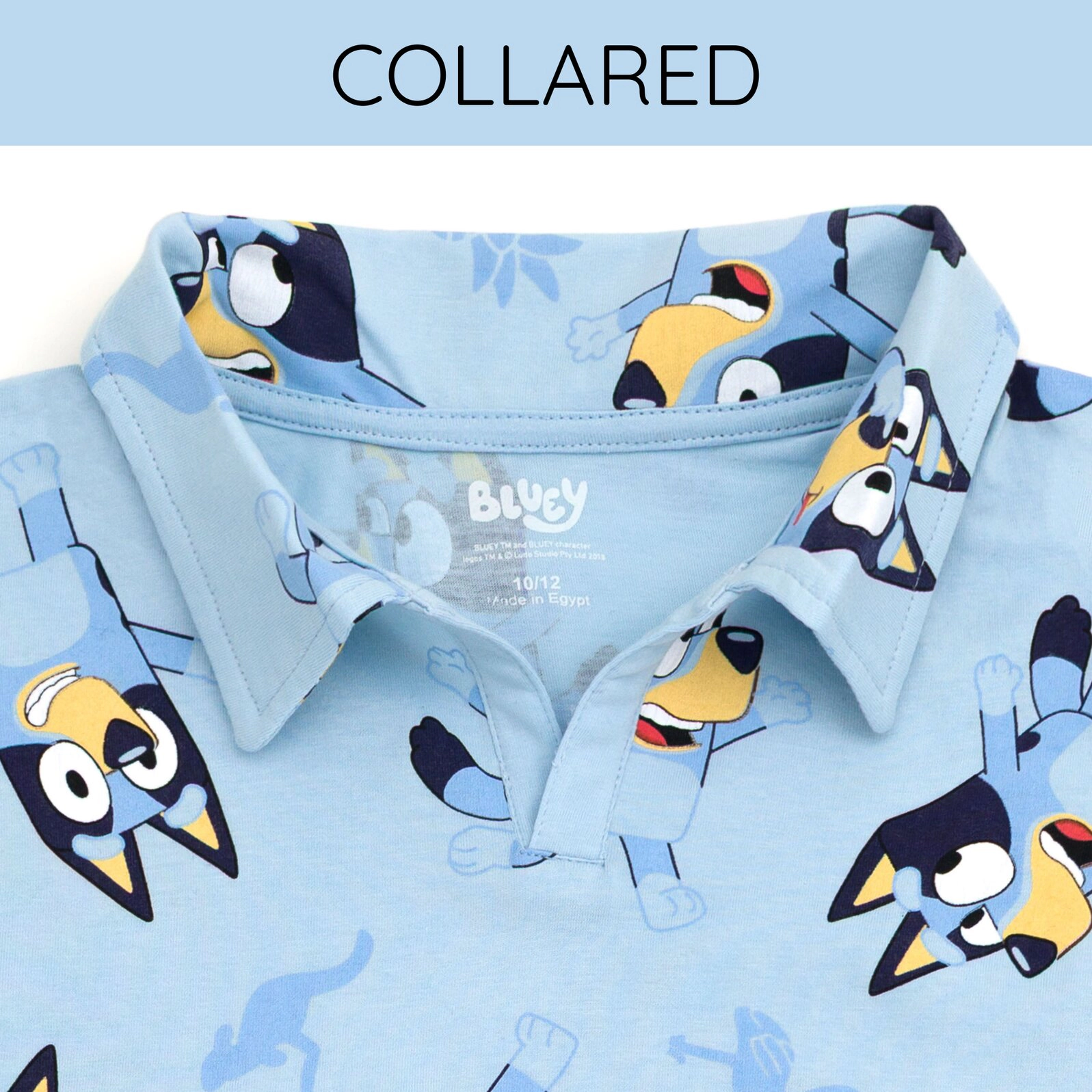 Bluey Boys' 2-Piece Polo and Pants Set