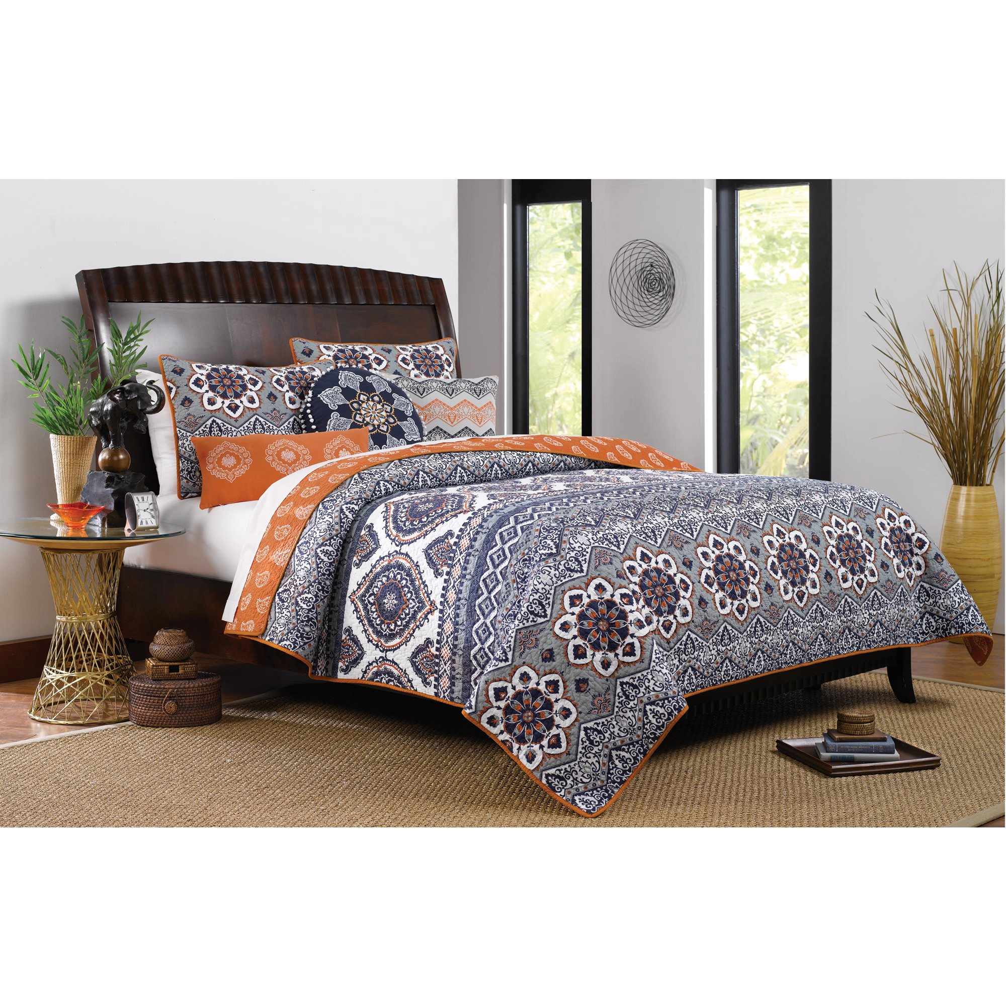 Greenland Home Fashion Medina Quilt Set 3 Piece
