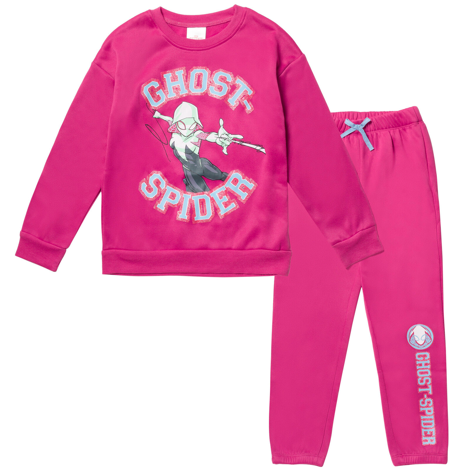 Marvel Spider-Verse Spider-Gwen Girls' 2-Piece Sweatshirt and Pants Set