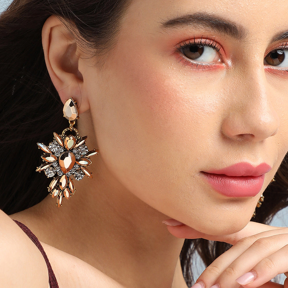 SOHI Women's Crystal Drop Earrings