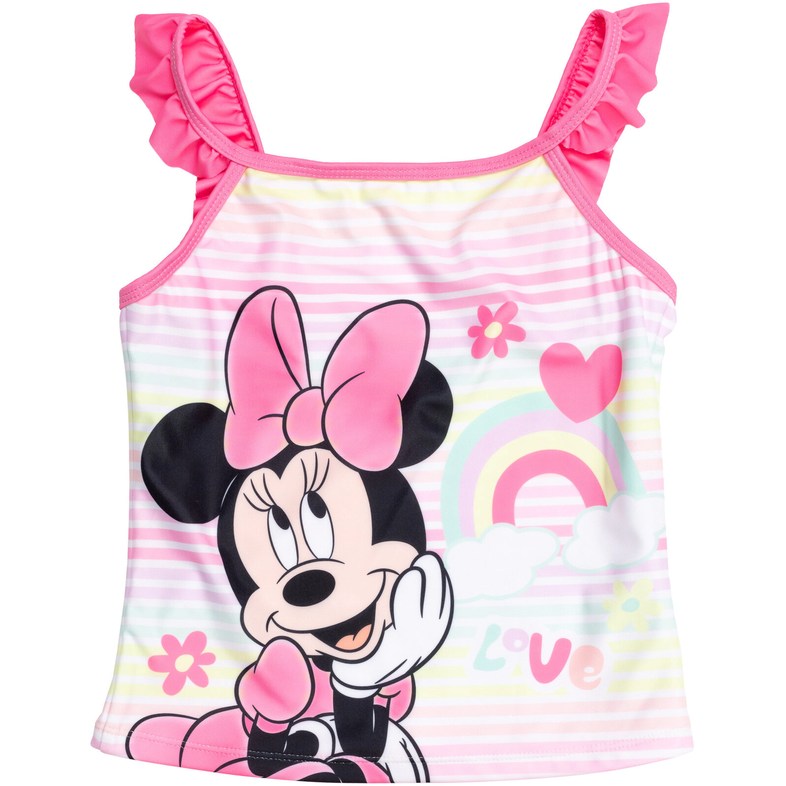 Disney Minnie Mouse Girls' Swimwear Tankini and Bikini Bottom Set