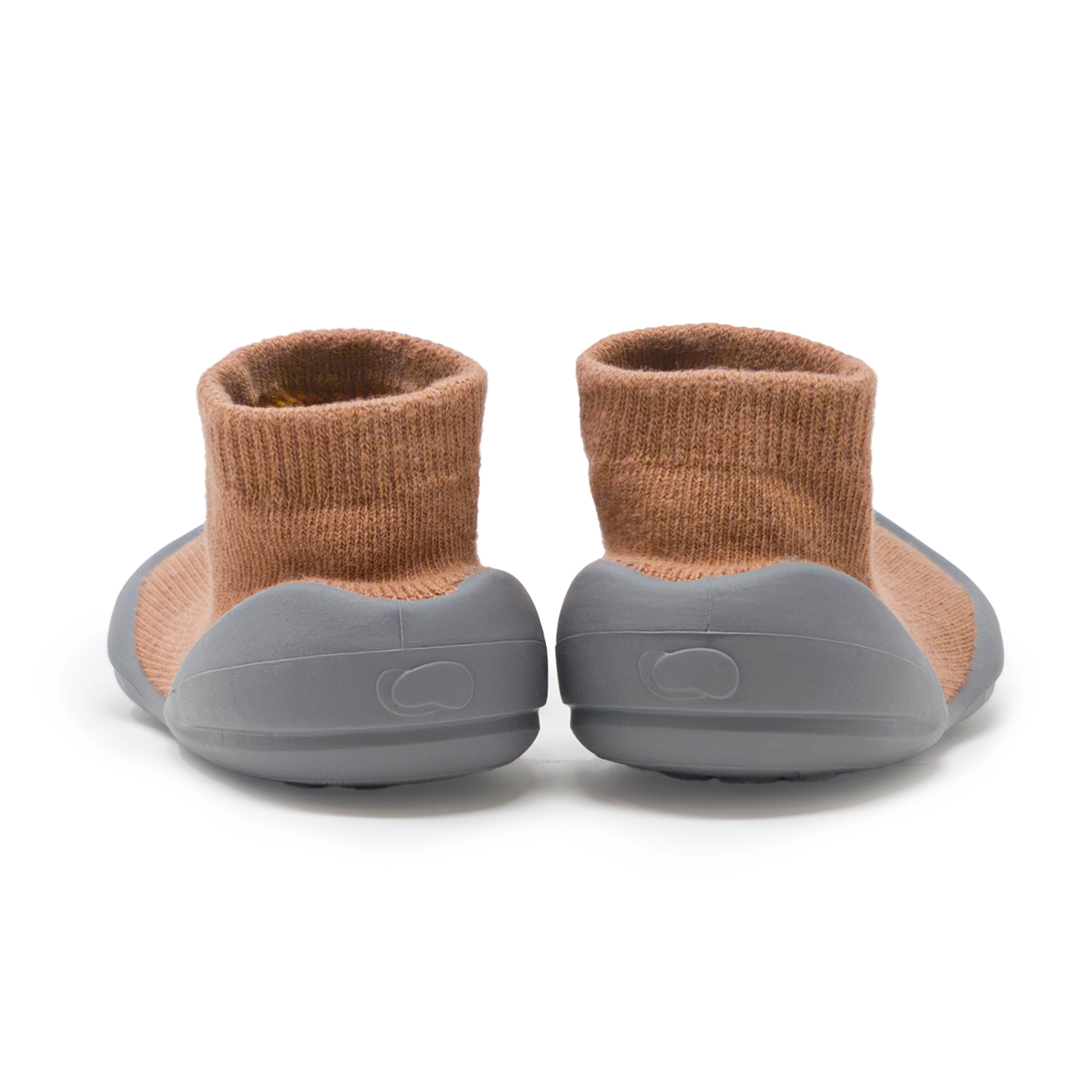 Komuello Toddler Boy First Walk Sock Shoes Lace trim - Simple Brick