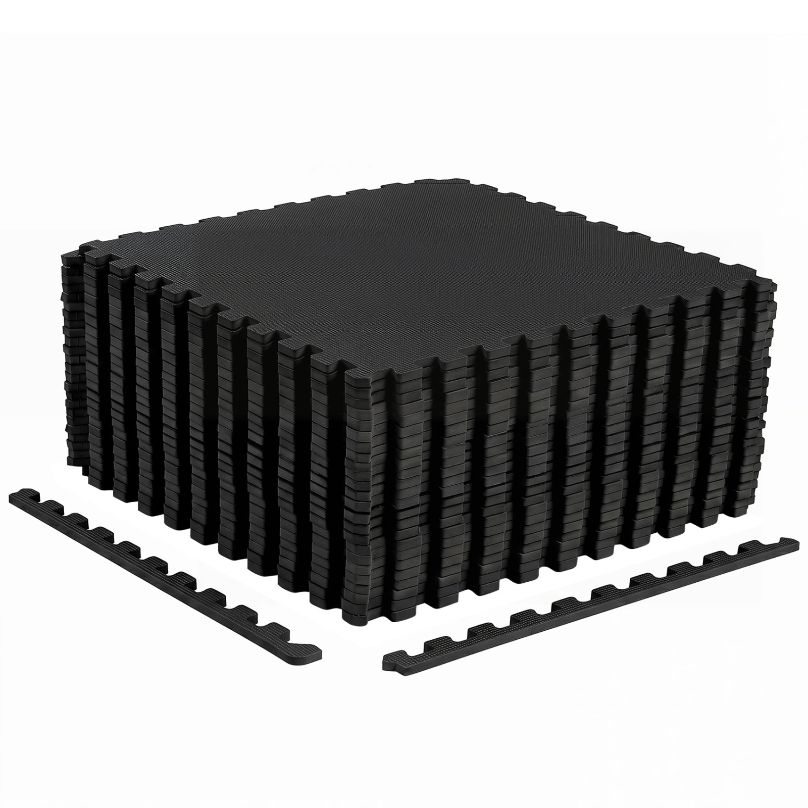 SUGIFT 24-Pack 24-in Square 0.5-in Thick Non-Slip Interlocking EVA Foam Floor Tiles with 20 Borders