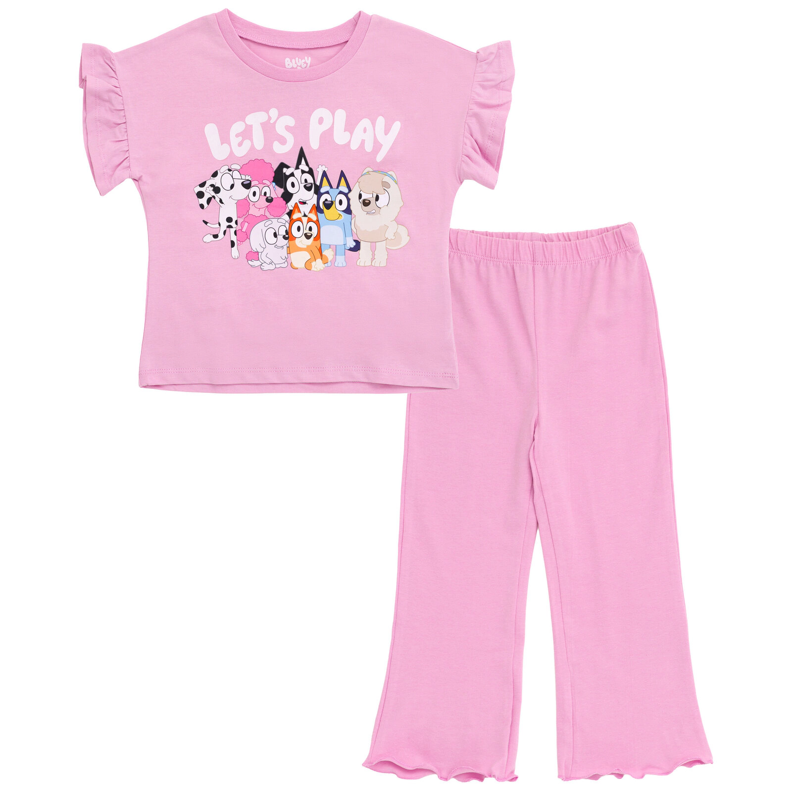 Bluey Girls' 2-Piece T-Shirt and Flare Pants Set