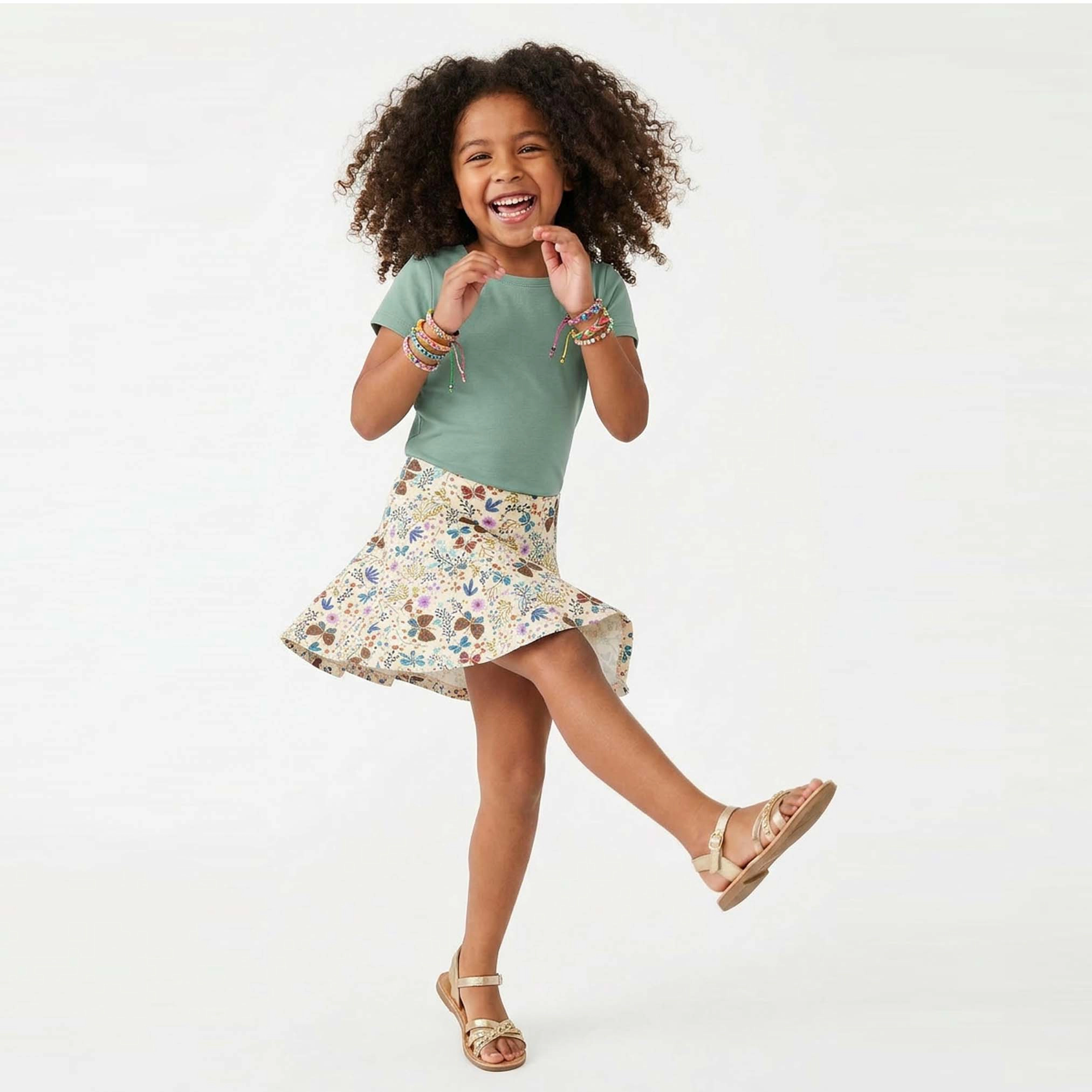 Mightly Girls Organic Cotton Print Pocket Skort