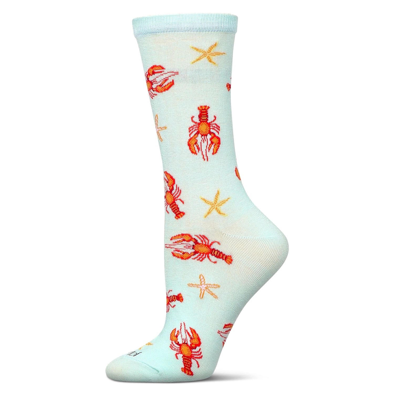 MeMoi Women's Lobsters Rayon From Bamboo Crew Socks