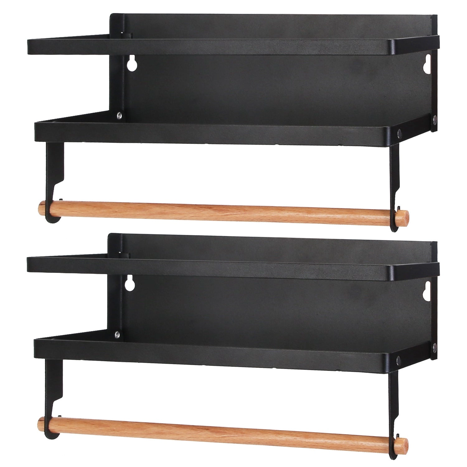 GBruno 2-Piece Magnetic Spice Rack With Paper Towel Holder