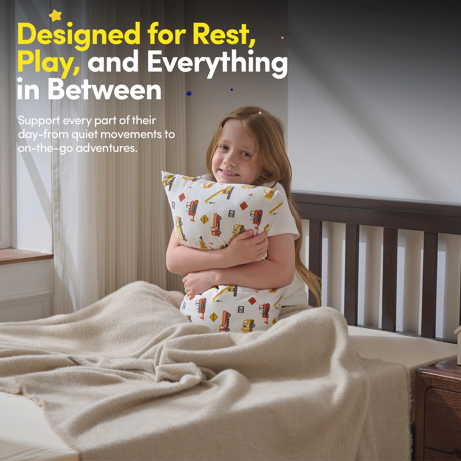 Sweet Home Collection Kids' 13"x18" Pillow & Printed Pillowcase