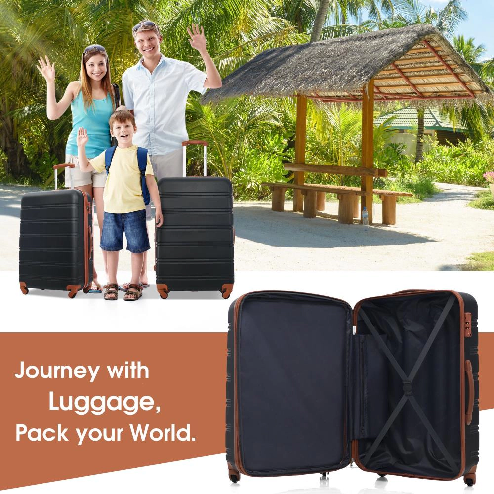 Hivvago Hardshell Luggage Sets 4 pcs + Bag Spinner Suitcase with TSA Lock Lightweight-16'+20'+24'+28' Luggages