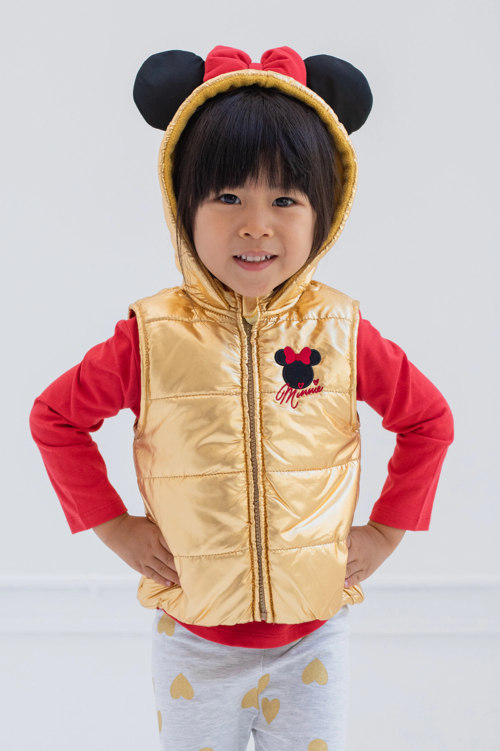 Disney Minnie Mouse Girls' Vest Tee and Leggings Set