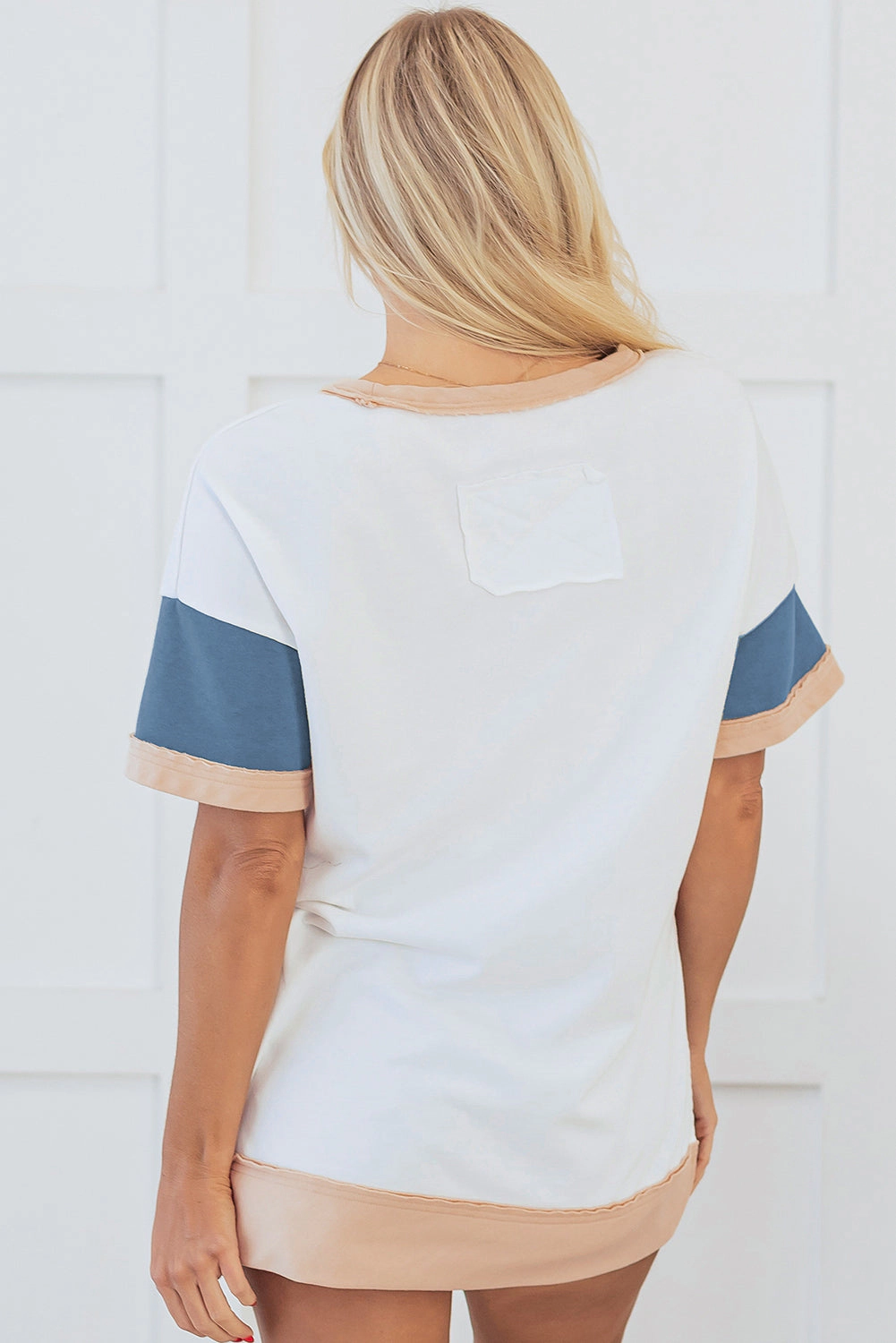 Threaded Pear Women's Kensley Patchwork Side Split Tunic Top
