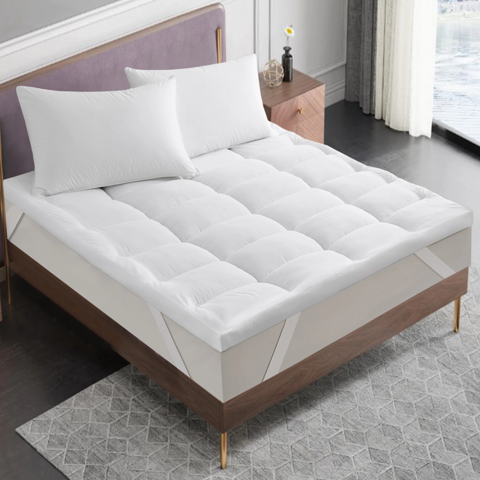 Unikome Ultra Soft Extra Thick Down Alternative Mattress Topper