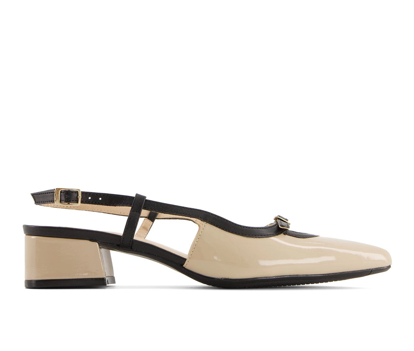 Andrea Womens Slingback Pointed Toe Low Heel Pumps