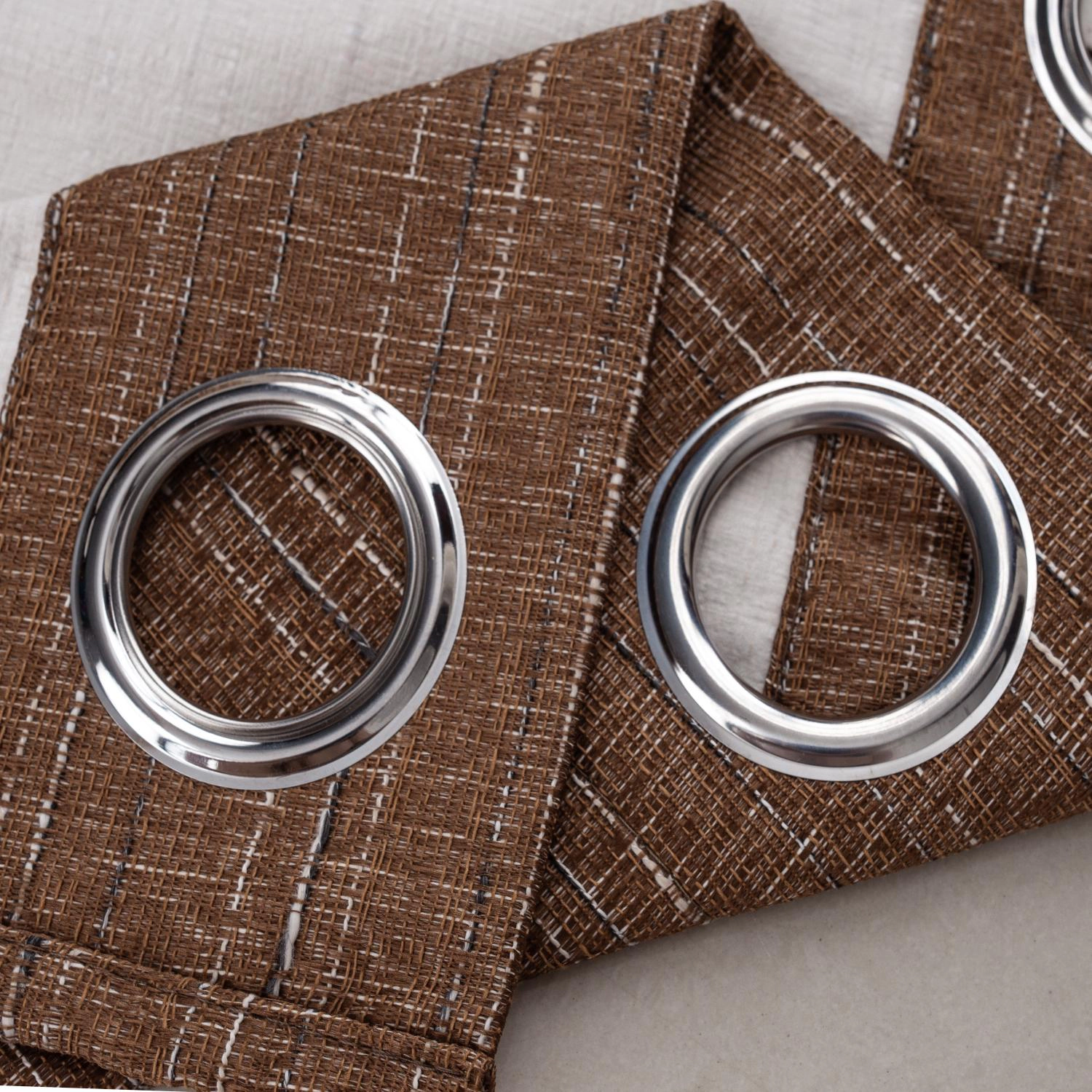 RT Designer Collection Kensington Jacquard Foam Backed Luxurious Decorative Grommet Curtain Panel 54" x 84" Coffee