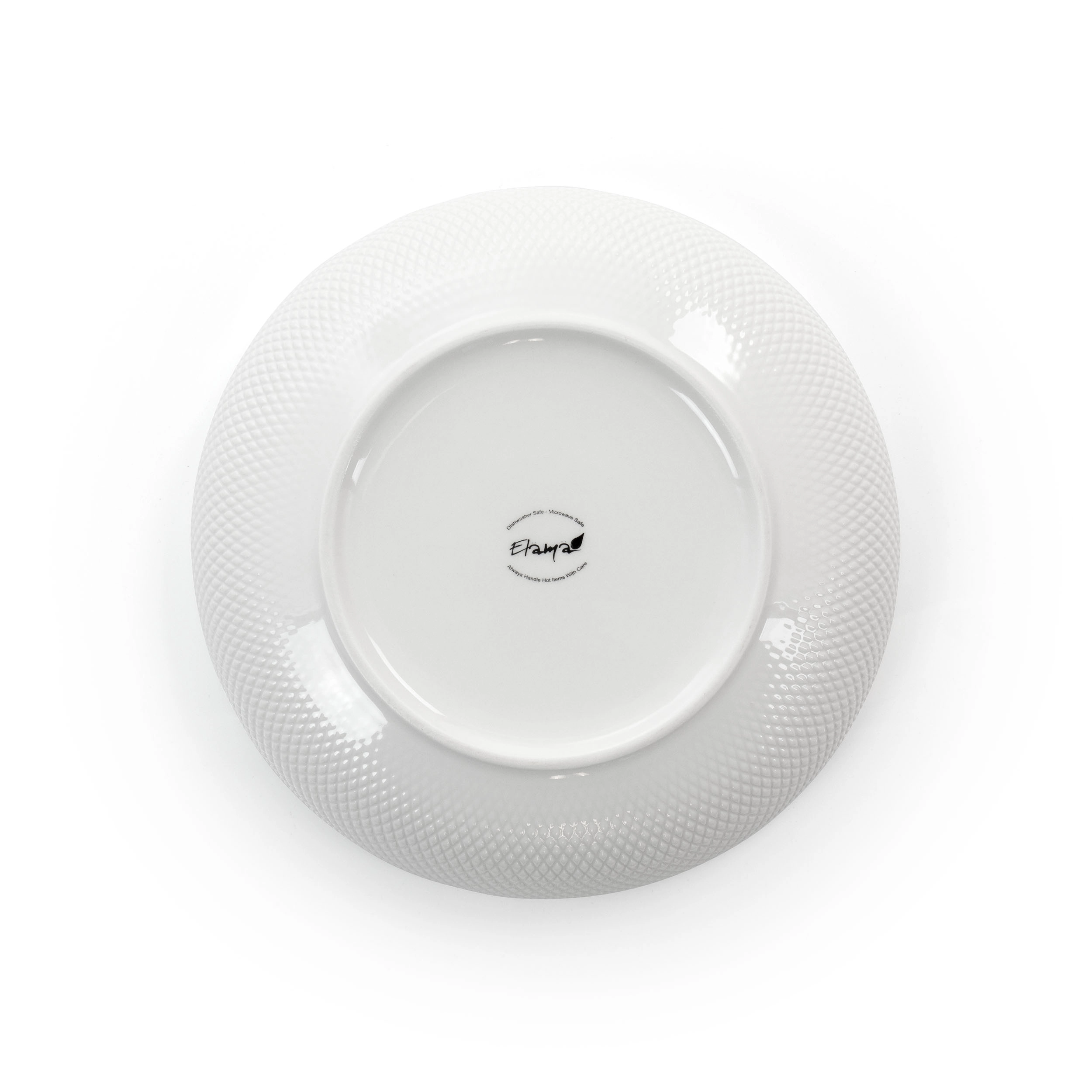 Elama Esme 4 Piece Porcelain Assorted Bowl Set in White