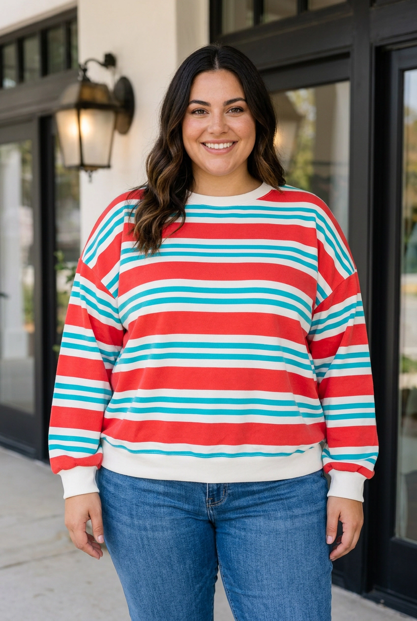 Threaded Pear Autumn Long Sleeve Tunic PLUS Sweatshirt