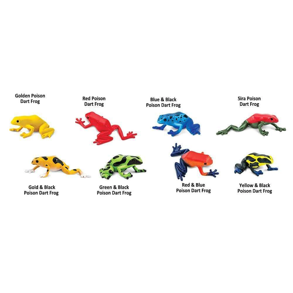 Safari Ltd. - Poison Dart Frogs TOOB - contains 8 Mini Figurines