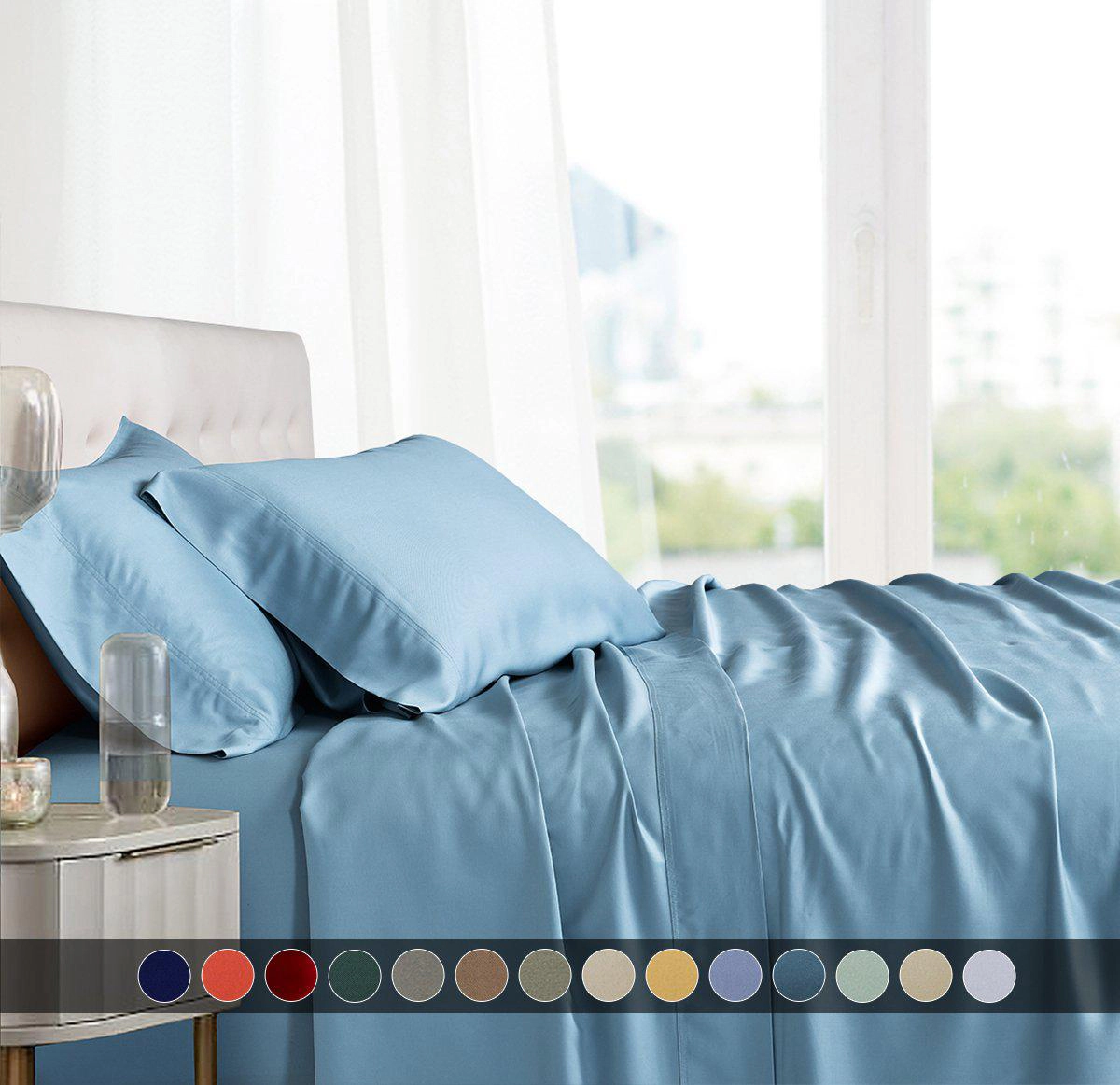 Egyptian Linens Bamboo Viscose Olympic Queen Sheet Set