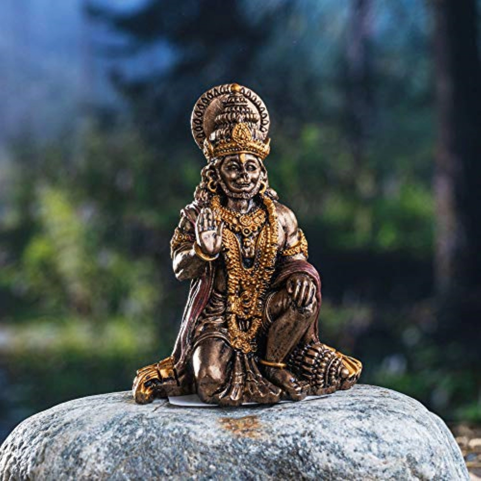 Pacific Giftware Hindu God Hanuman Miniature Statue Resin Figurine 2.75 inch