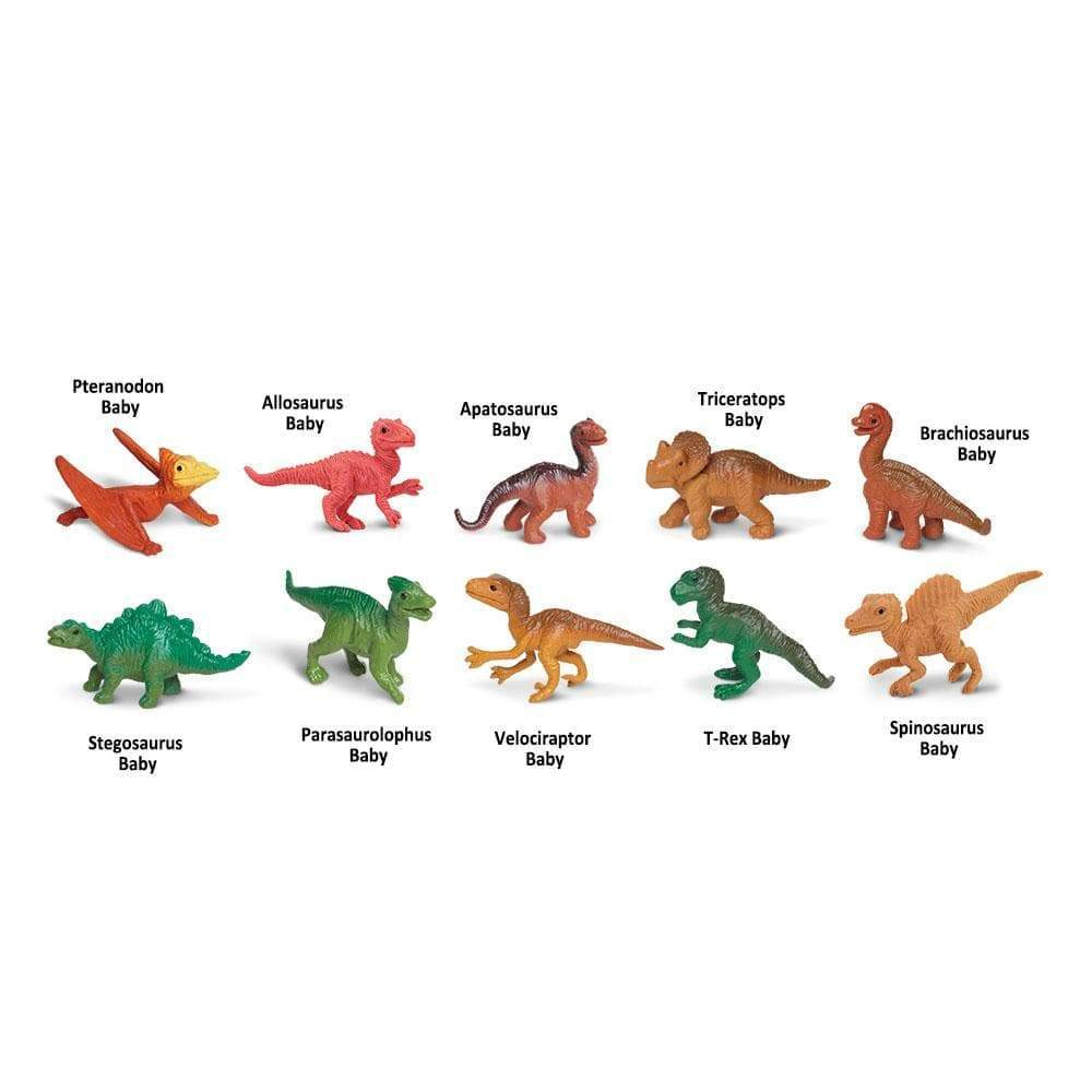 Safari Ltd. - Dino Babies TOOB - contains 10 Mini Figurines