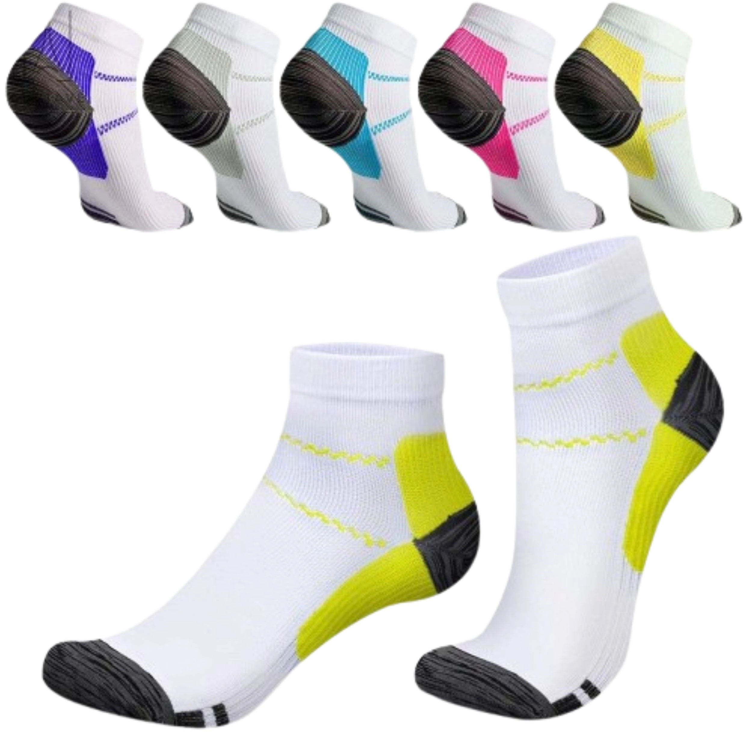 Home Collection Athletic Compression Ankle Socks S M Pack of 5