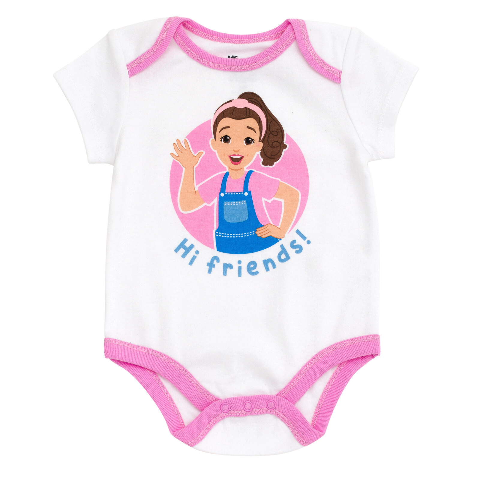Ms. Rachel Baby Girls' 3-Pack Short Sleeve One Piece Bodysuits