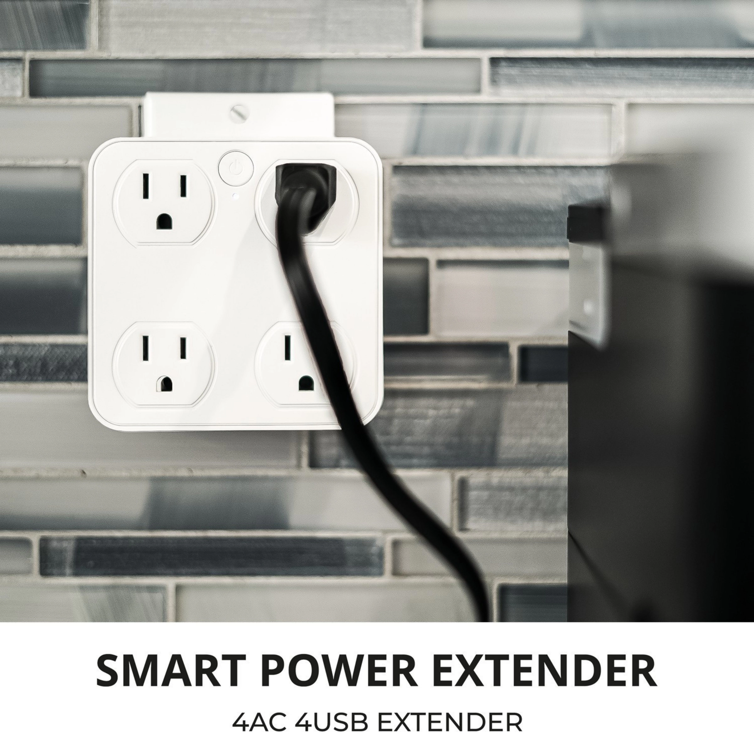 Eco4life Smart WiFi Surge Protector Wall Tap 4AC 4USB Ports