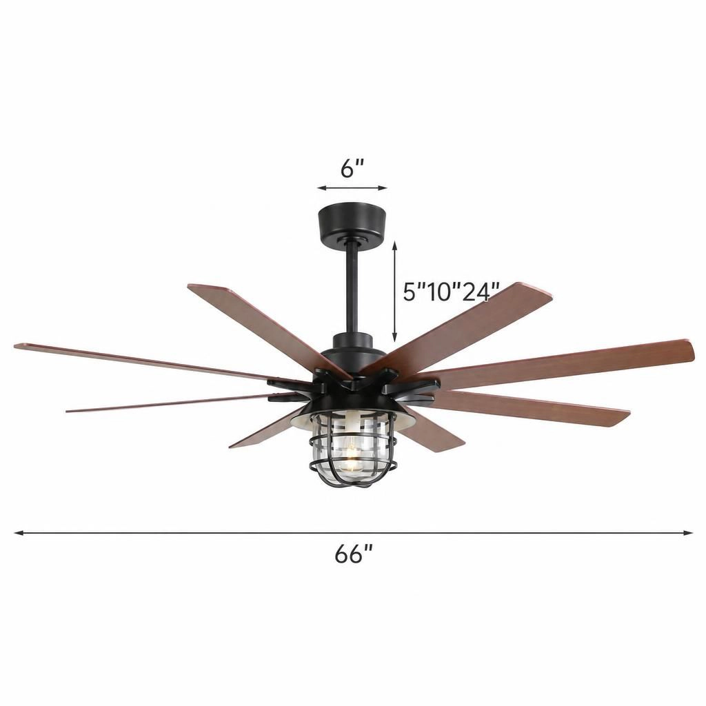 ELEMENT ACE Round Low Profile Plywood Ceiling Fan