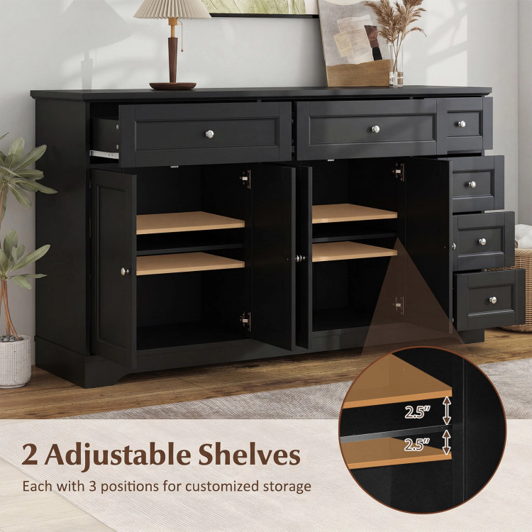 Hivvago Buffet Sideboard 59" Modern Coffee Bar Station Console Table