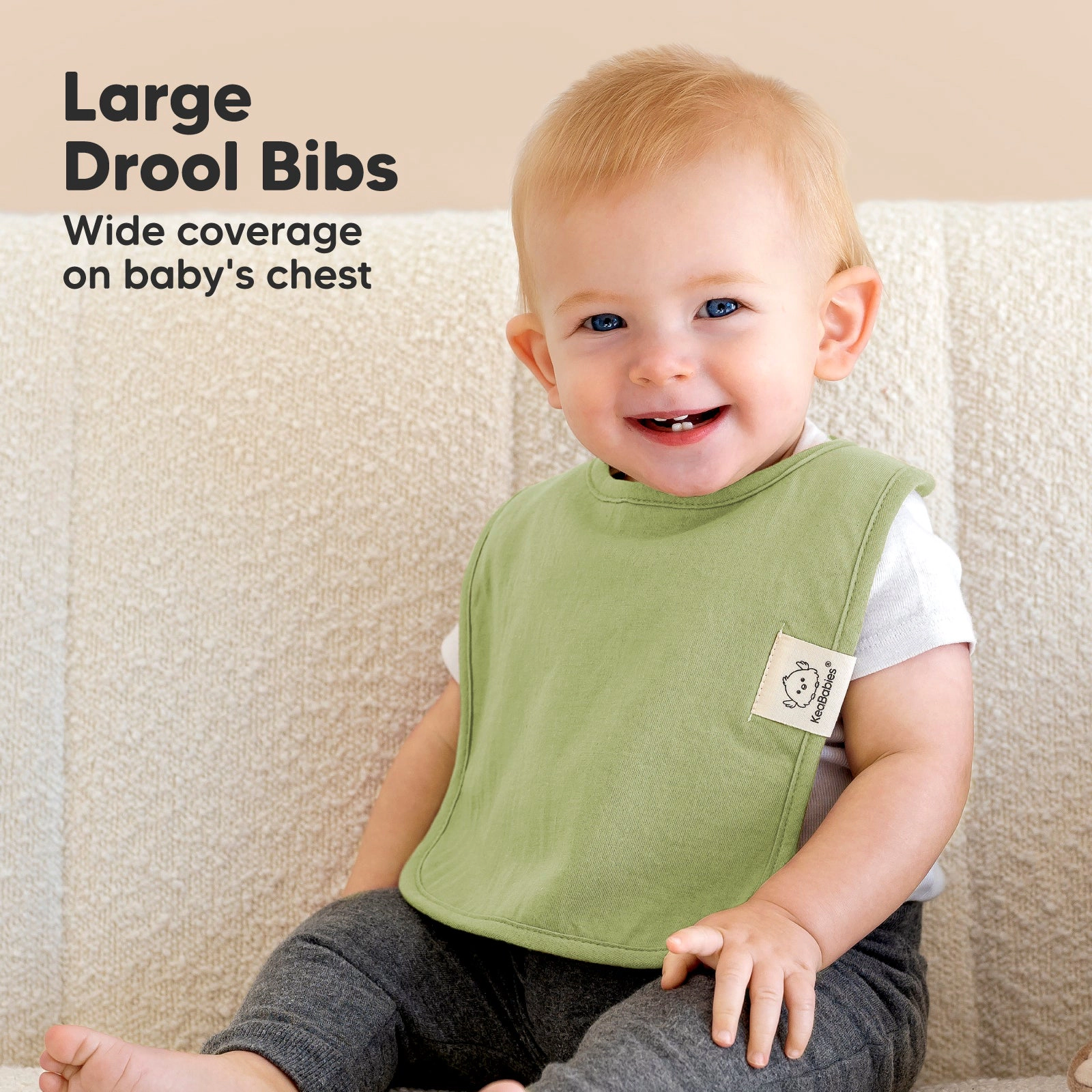 KeaBabies 8-Pack Coast Drool Bibs